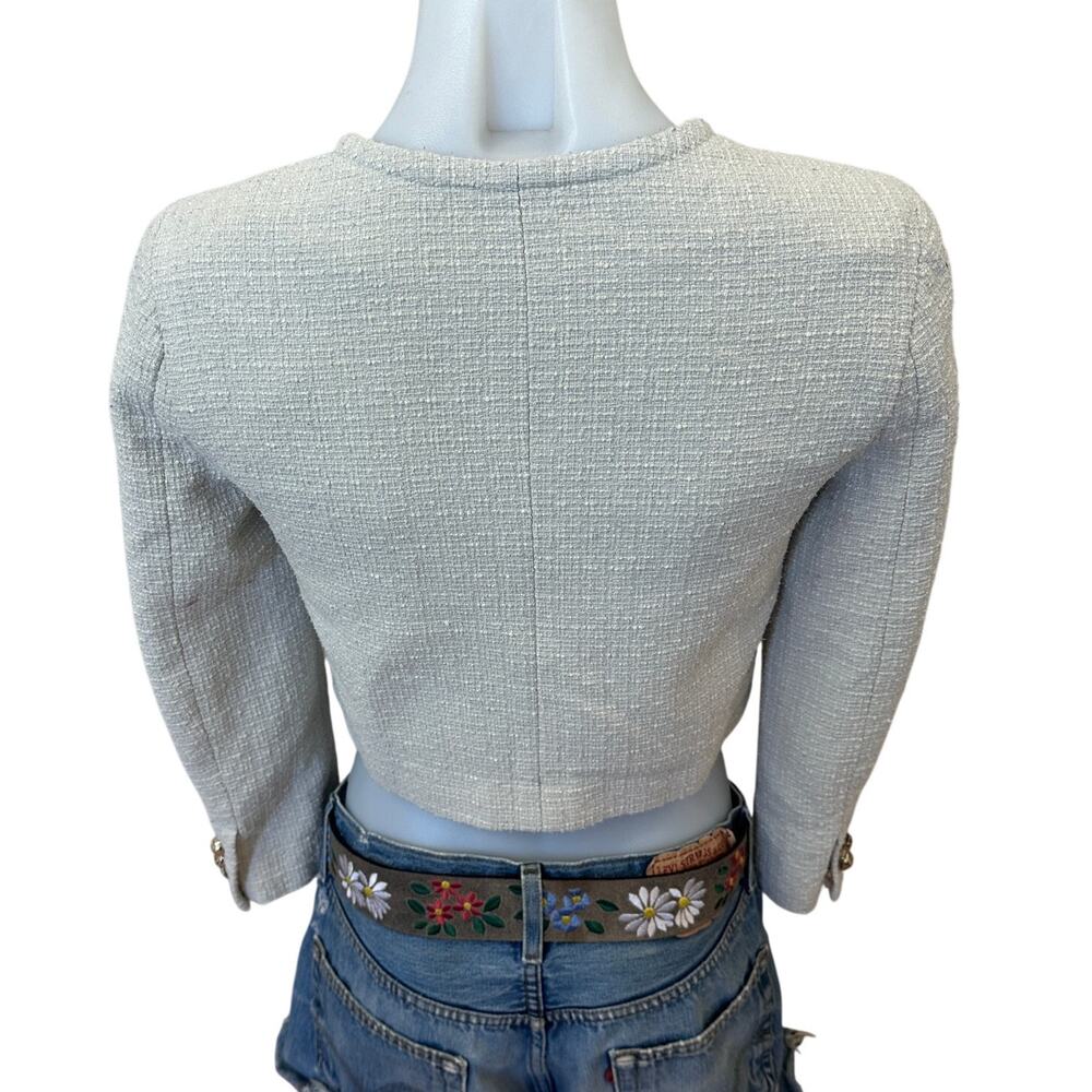 CeCe Butter Yellow Tweed Blazer SIZE 0 Lady Jacket Boucle Career Designer $149 - Picture 10 of 11